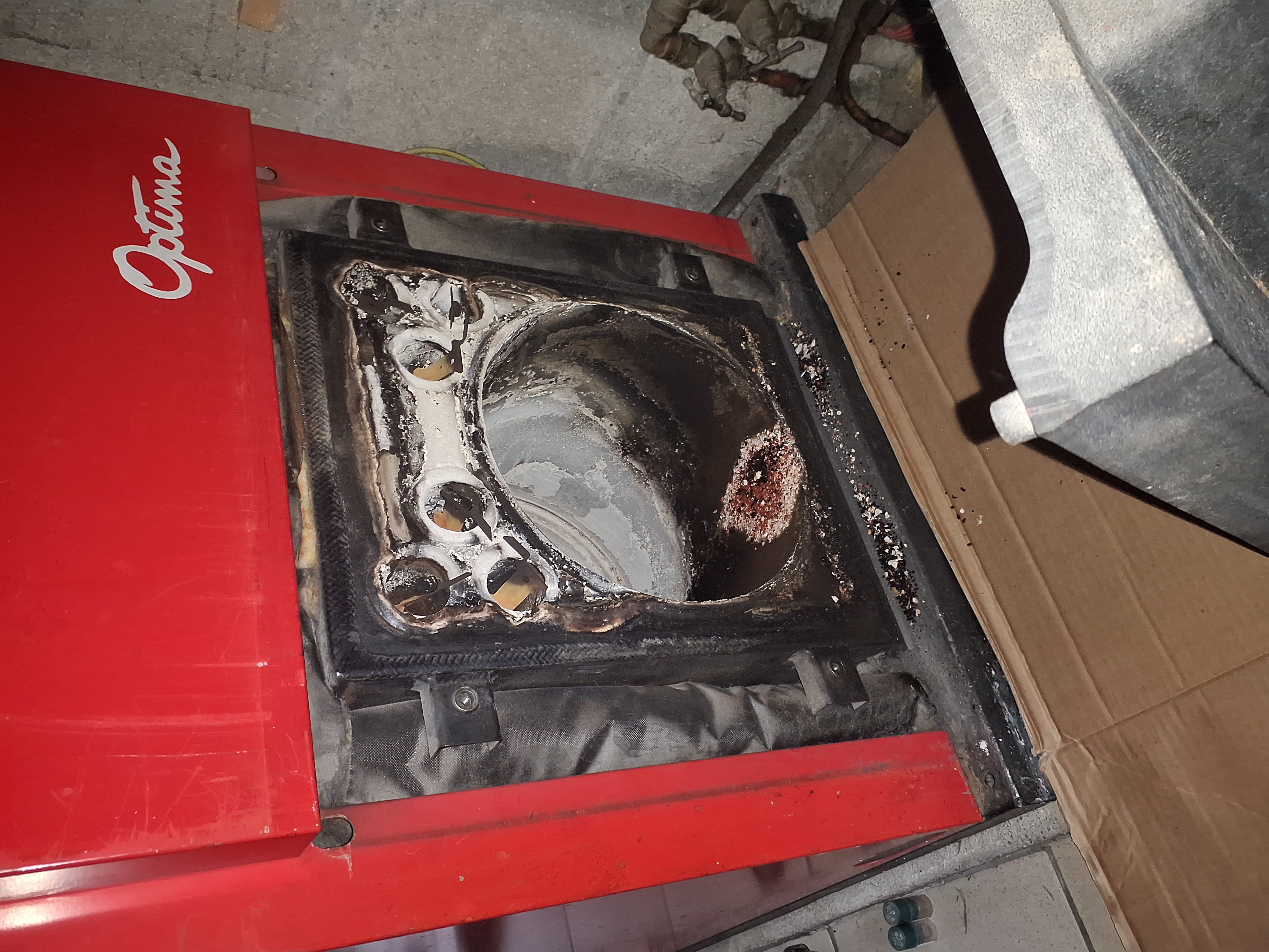 Ouverture de la chambre de combustion